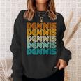 First Name Dennis Vintage Retro Sunset Style Sweatshirt Gifts for Her