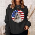 Fourth Of July Dog American Flag July 4Th Bulldog Lover Sweatshirt Gifts for Her