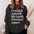Freddy Jason Michael Horror Film Character List Sweatshirt Gifts for Her