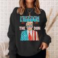 Freedom The Don 4Th Of July Patriotic American Flag Trump Sweatshirt Gifts for Her