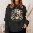 Freedom First Safety Third Fireworks 4Th Of July Sweatshirt Gifts for Her