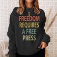 Freedom Requires A Free Press Vintage Media Sweatshirt Gifts for Her