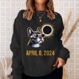French Bulldog America 2024 Total Solar Eclipse Accessories Sweatshirt Gifts for Her