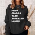 Frida Georgia Yayoi Artemisia Louise Artist Movement Sweatshirt Gifts for Her