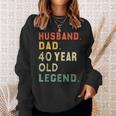 40Th Birthday Outfit For Present Vintage Dad 1980 Sweatshirt Gifts for Her