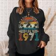 53 Years Old July 1971 Vintage 53Rd Birthday Men Sweatshirt Gifts for Her