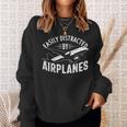 Airplane Lover Aviation Planes Flying Airplane Sweatshirt Gifts for Her