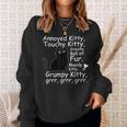 Annoyed Kitty Touchy Kitty Grouchy Ball Of Fur Kitty Sweatshirt Gifts for Her