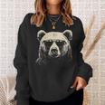 Bear Cool Stencil Punk Rock Sweatshirt Gifts for Her