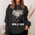 Bigfoot Sasquatch Total Solar Eclipse 2024 Sweatshirt Gifts for Her