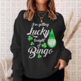 Bingo St Patrick's Day Gnome Getting Lucky At Bingo Sweatshirt Gifts for Her