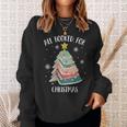 All Booked For Christmas Tree Book Lovers Librarians Sweatshirt Gifts for Her