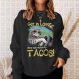 Cat Driving Get In Loser We're Going Meowt Fur Tacos Sweatshirt Gifts for Her