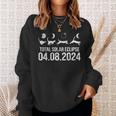 Cat Total Solar Eclipse 2024 Cute Kitten For Cat Lover Sweatshirt Gifts for Her