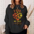 Cook Chef Foodie Retro Food Is My Love Language Sweatshirt Gifts for Her