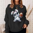 Dabbing Bunny Playing Football Easter Day Boys Girls Sweatshirt Gifts for Her