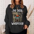 Deer Whisperer Awesome Hunter Usa Flag Buck Hunting Sweatshirt Gifts for Her