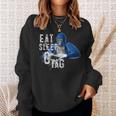 Eat Sleep Gorilla Decorations Monke Tag Vr Game Sweatshirt Gifts for Her