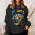 Be Happy In Your Own Shell Autism Awareness Turtle Sweatshirt Gifts for Her
