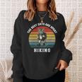 Hiker Cat Quote Vintage Hiking Lovers' Idea Sweatshirt Gifts for Her