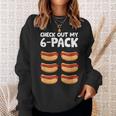 Hotdog Lover Check Out My 6 Pack Hot Dog Sweatshirt Gifts for Her