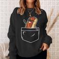 Hotdog In A Pocket Meme Grill Cookout Joke Barbecue Sweatshirt Gifts for Her