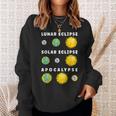 Lunar Solar Eclipse Apocalypse Astronomy Nerd Science Sweatshirt Gifts for Her