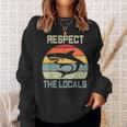 Men's Respect The Locals Shark Love Cool Couple Sweatshirt Gifts for Her