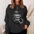 Monkey Cigar Gorilla Smoking Cigarette Sweatshirt Gifts for Her