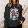 Octopus Playing Drums Drummer Music Lover Percussions Sweatshirt Gifts for Her