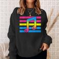 Pan Subtle Lgbt Gay Pride Music Lover Pansexual Flag Sweatshirt Gifts for Her