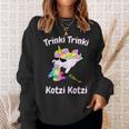 Party Unicorn Saufen Trinki Kotzi Sweatshirt Geschenke für Sie