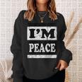 I Come In Peace I'm Peace Matching Couples Costume Sweatshirt Gifts for Her