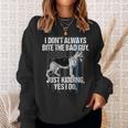 Police K9 I Bite The Bad Guy Thin Blue Line Sweatshirt Gifts for Her