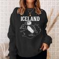 Puffin Bird Iceland Map Puffins Seabirds Lovers Outfit Sweatshirt Gifts for Her