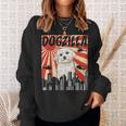 Retro Japanese Dogzilla Maltese Sweatshirt Gifts for Her