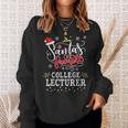 Santa's Favorite College Lecturer Christmas Party Sweatshirt Gifts for Her