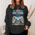 Senior Gamer 2024 High School Level Complete 2024 Grad Sweatshirt Gifts for Her