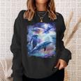 Galaxy Dolphin Dolphins In Space Sweatshirt Gifts for Her