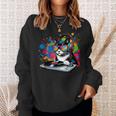 Gato Como Dj Y Djing Tocadiscos Edm Arte Pop Colorido Y Deejay Camisa de entrenamiento Regalos para ella