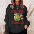 Gator Strong Florida State Gator American Flag Florida Map Sweatshirt Gifts for Her