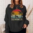 German Shepherd Dog Palm Tree Sunset Beach Vacation Summer Sweatshirt Gifts for Her