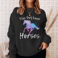 This Girl Loves Horses Equestrian Ridingn Girl Kid Women Sweatshirt Gifts for Her