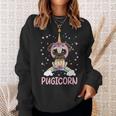 Girls Pugicorn Pug Unicorn Lover Sweatshirt Gifts for Her