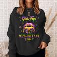 Girls's Trip New Orleans 2024 Mardi Gras Mask Friends Sweatshirt Gifts for Her