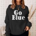 Go Blue Team Spirit Gear Color War Royal Blue Wins The Game Sweatshirt Gifts for Her