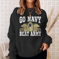 Go Navy Beat Army America's Football Game Day Retro Helmet Sweatshirt Gifts for Her