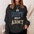 Go Navy Beat Army America's Game Sports Football Fan Sweatshirt Gifts for Her