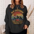 Go Outside Worst Case Scenario A Bear Kills You Camping Sweatshirt Gifts for Her