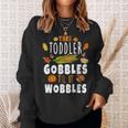 Gobble Till You Wobble Toddler Boys Thanksgiving Pumpkin Sweatshirt Gifts for Her